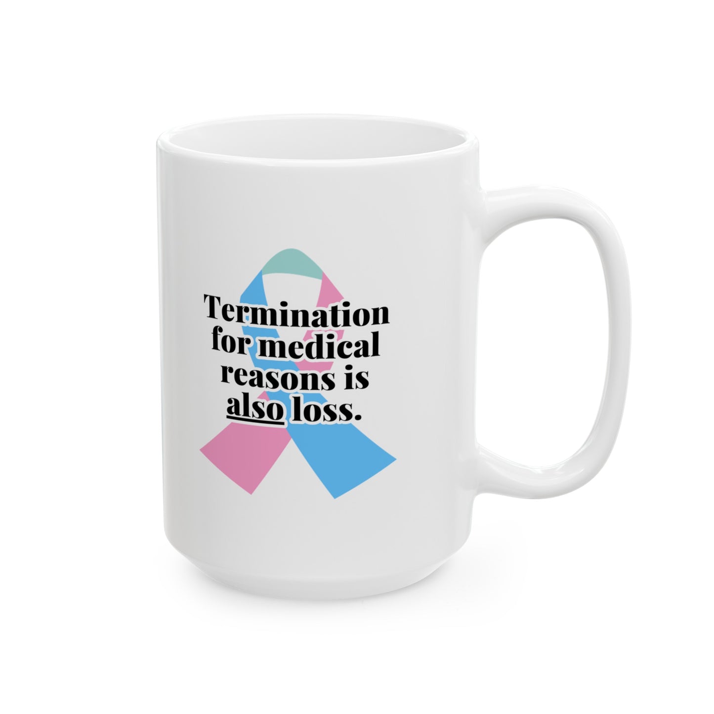 Termination for Medical Reasons is ALSO Loss—Baby Loss Awareness & Remembrance (ceramic coffee mug)