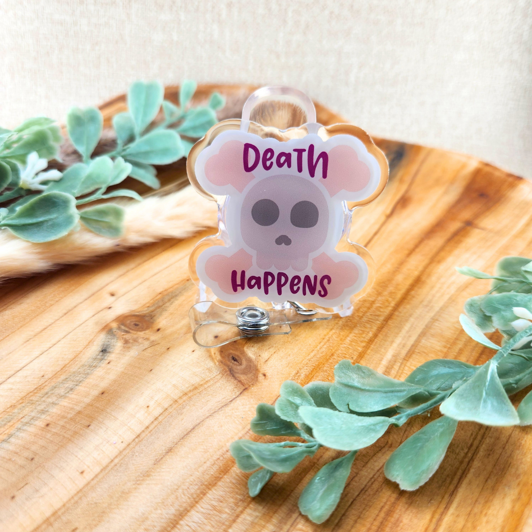 Death Happens w/Cartoon Skull—Death Positivity (badge reel)