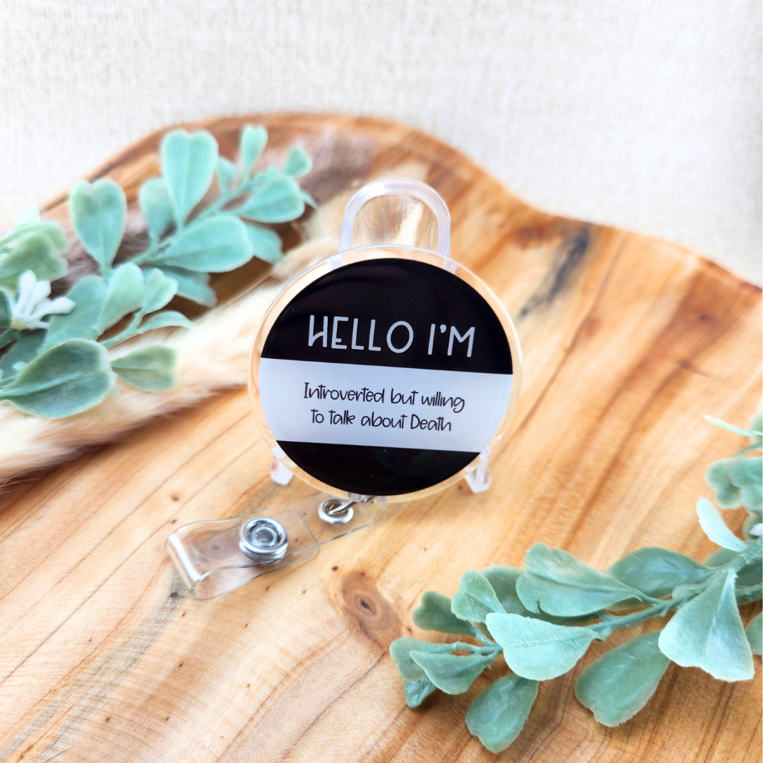 Hello I'm Introverted but Willing to Talk About Death—Death Positivity (badge reel)