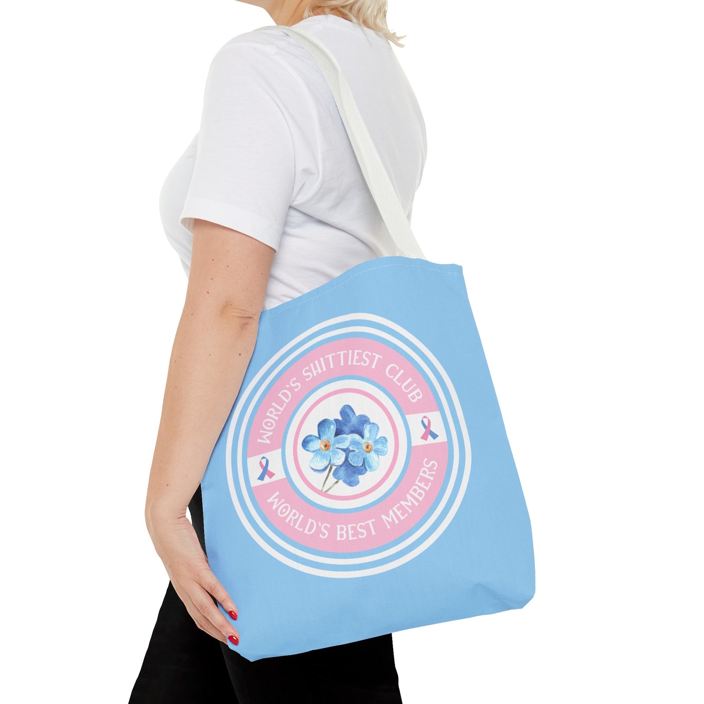 World's Shittiest Club; World's Best Members—Grief Community (poly tote bag)