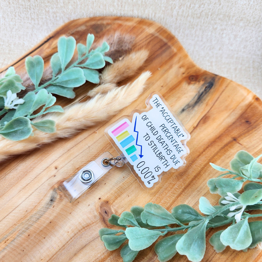 The 'Acceptable' Percentage of Child Deaths Due to Stillbirth is 0.00%—Pregnancy and Infant Loss Awareness and Remembrance (badge reel)