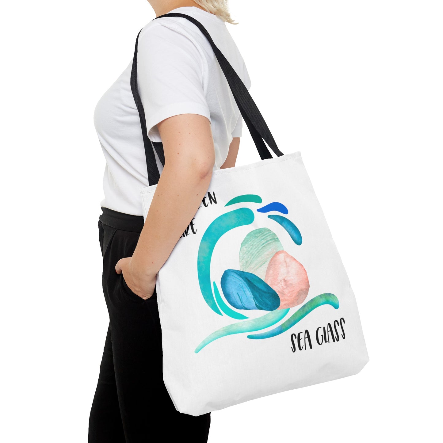 Broken like Sea Glass life metaphor—Life and Authenticity (poly tote bag)