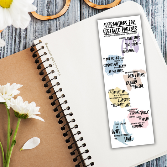 Blunt Affirmations for Bereaved Parents (Bulk Order)—Life After Baby Loss (non-laminated bookmark)