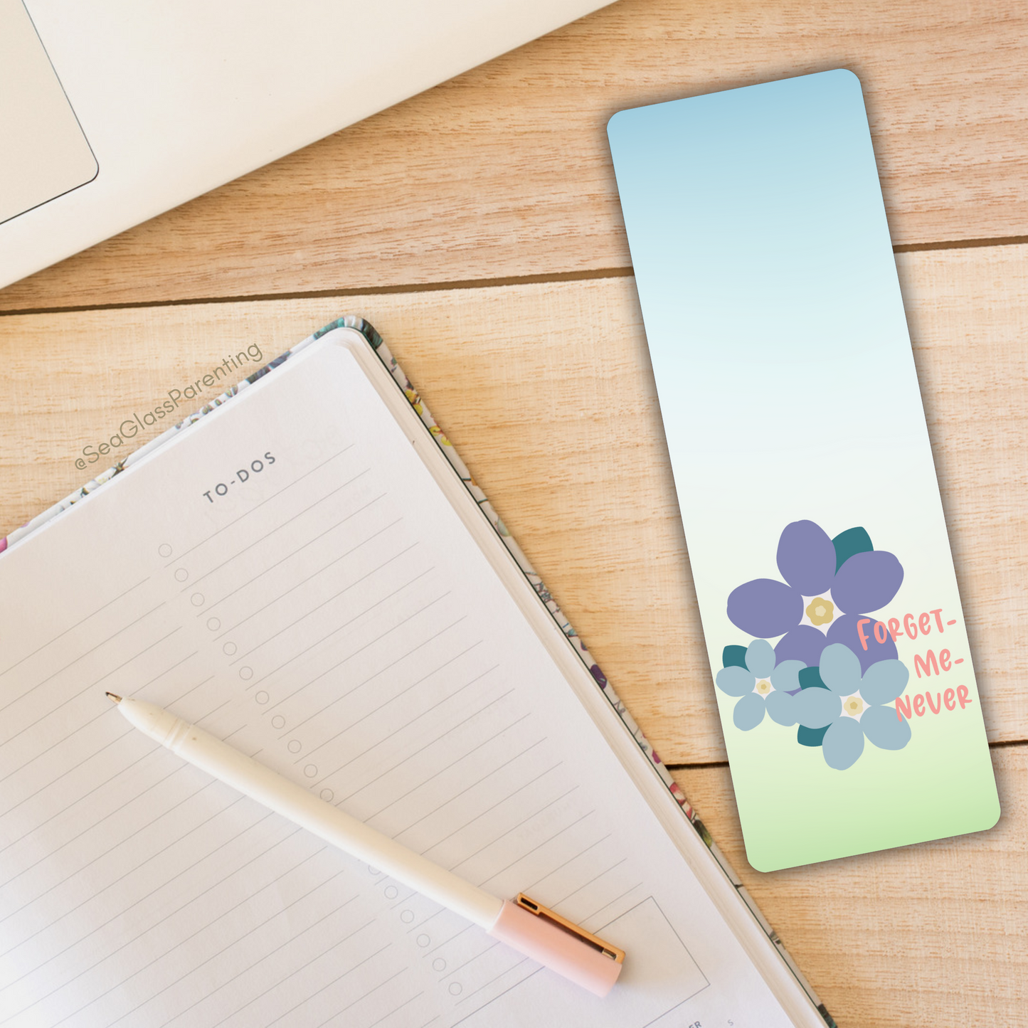 Forget Me Never—Baby Loss Remembrance (laminated bookmark)