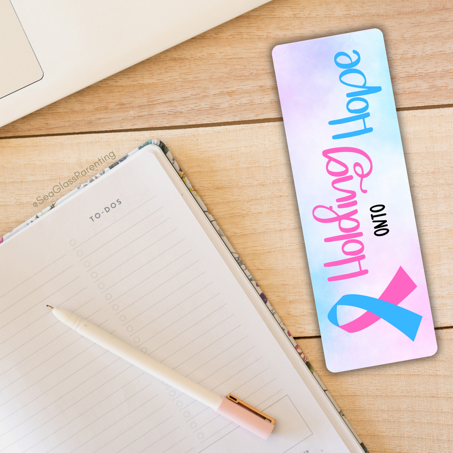 Holding onto Hope bookmark—Pregnancy after Loss (laminated bookmark)