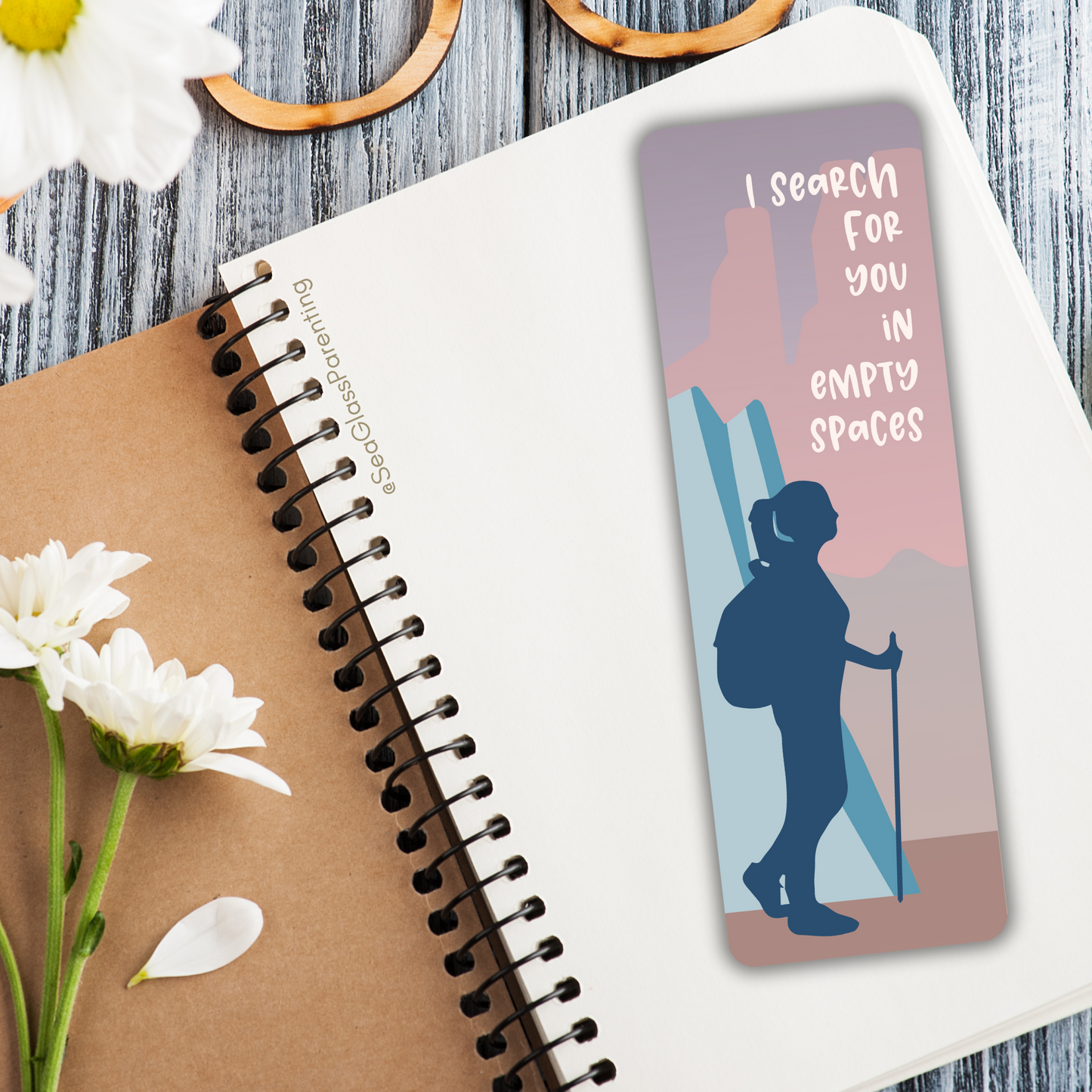 I search for you in empty spaces—Baby Loss Remembrance (laminated bookmark)