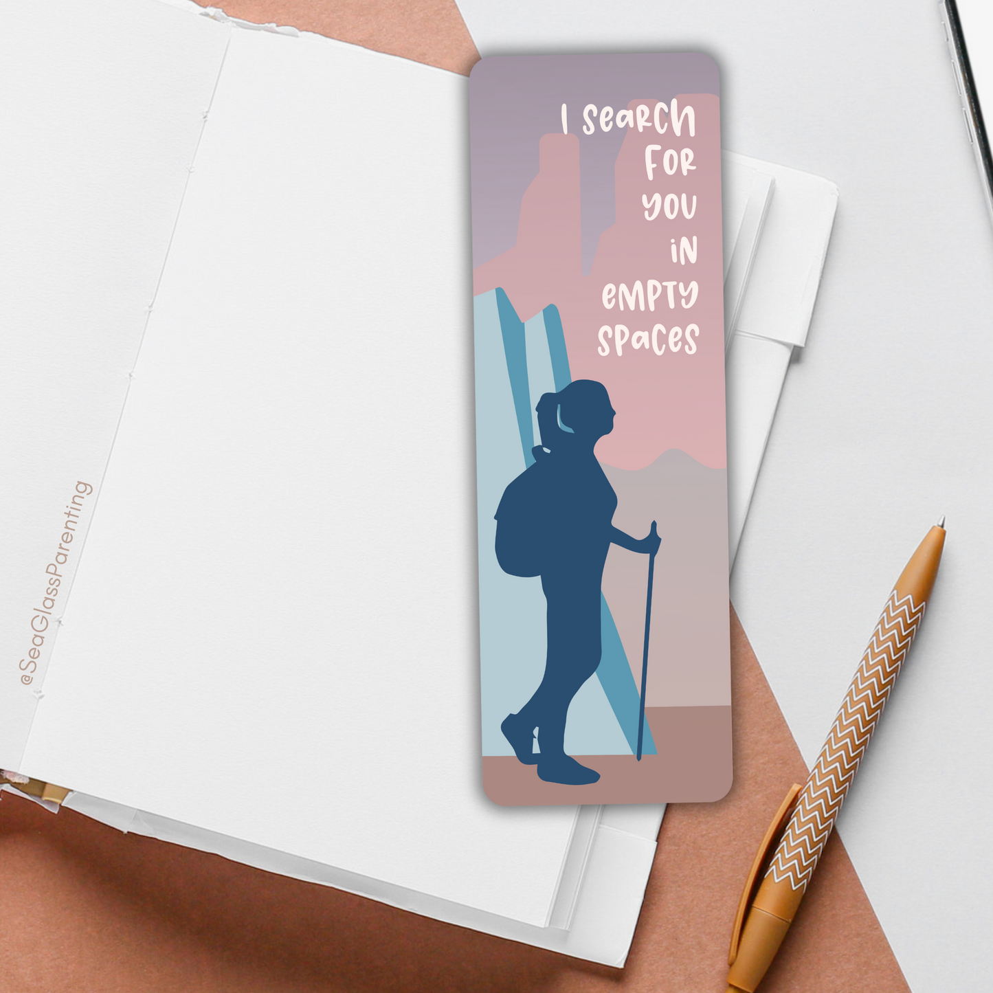 I search for you in empty spaces—Baby Loss Remembrance (laminated bookmark)