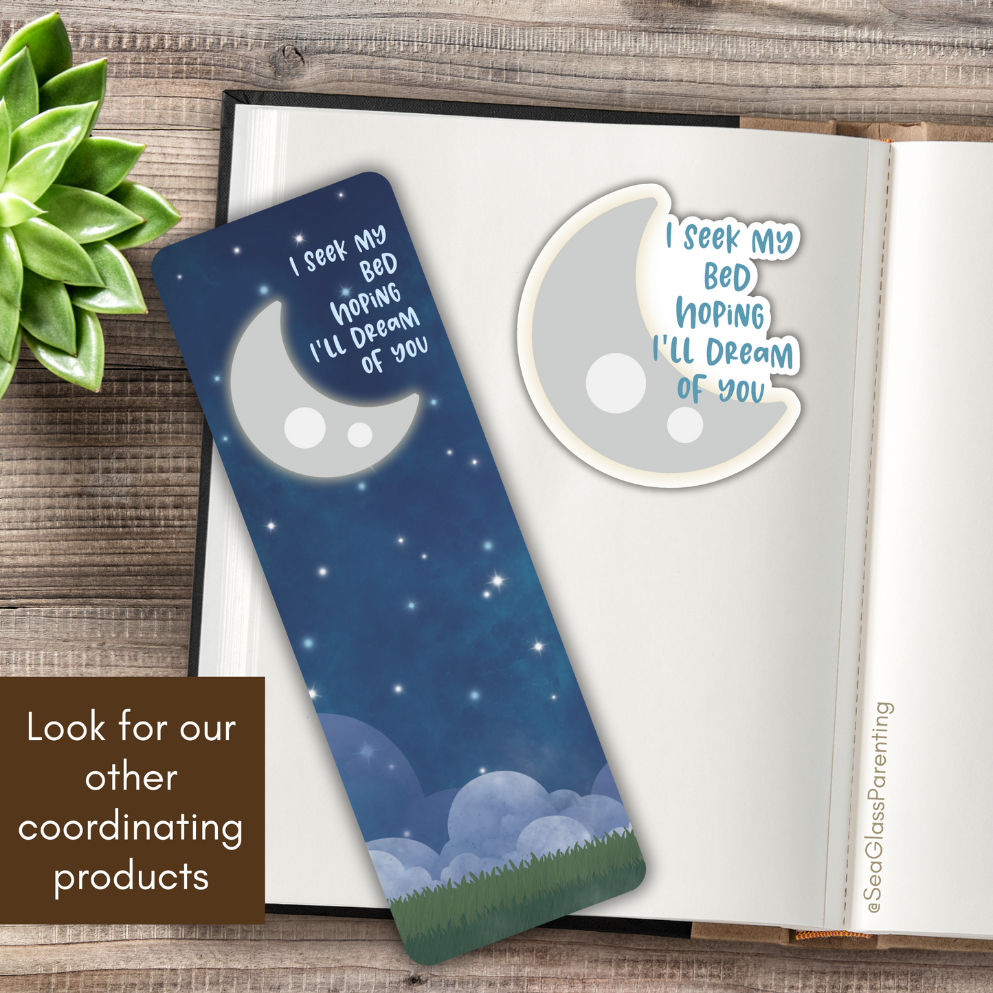 I seek my bed hoping I'll dream of you—Baby Loss Remembrance (laminated bookmark)