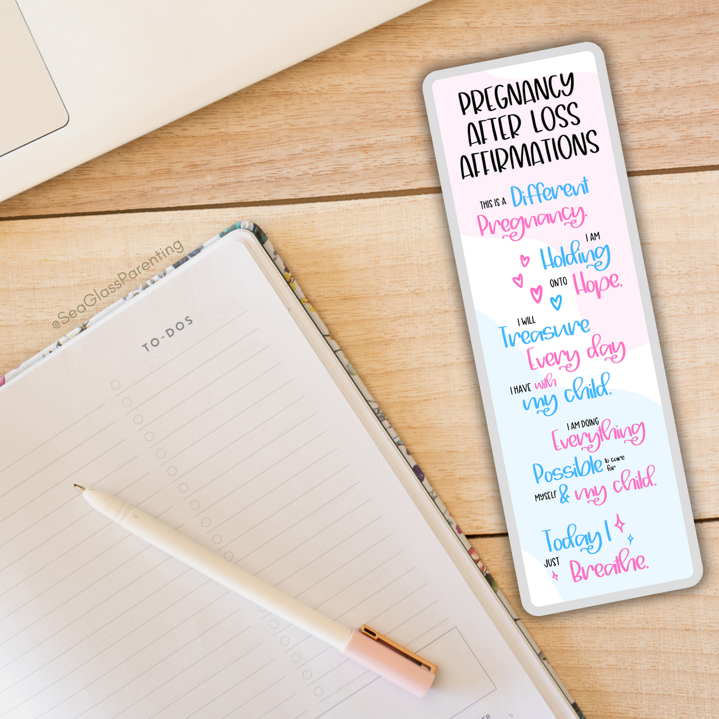 Pregnancy after loss mantras & affirmations—Pregnancy after Loss (laminated bookmark)