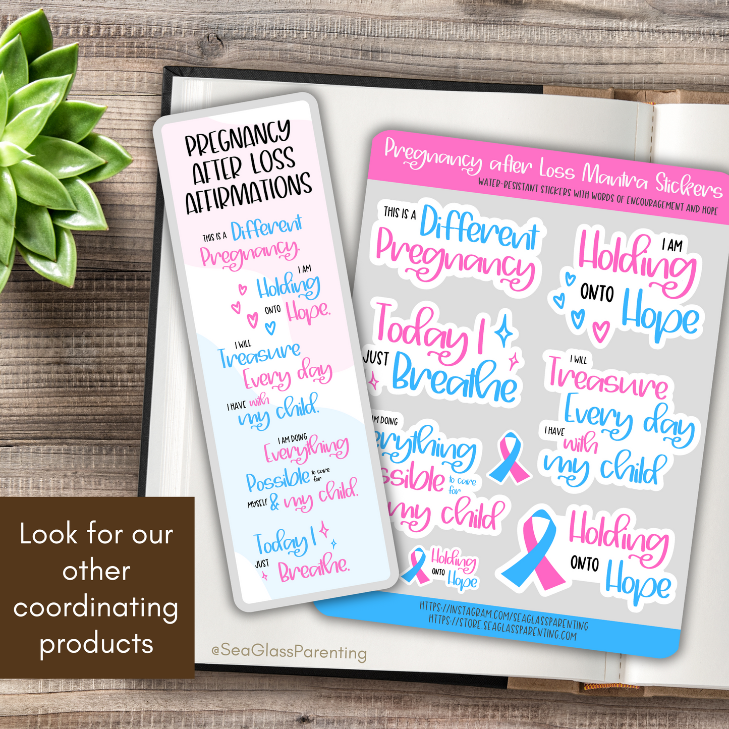 Pregnancy after loss mantras & affirmations—Pregnancy after Loss (laminated bookmark)