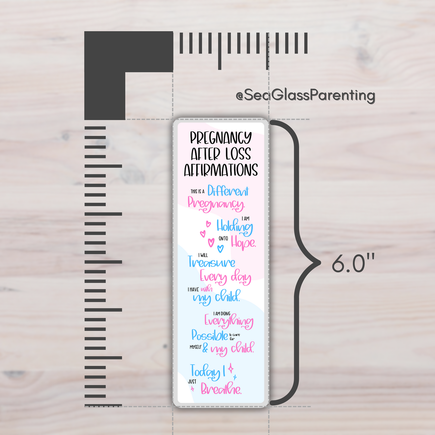 Pregnancy after loss mantras & affirmations—Pregnancy after Loss (laminated bookmark)