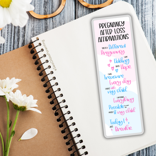 Pregnancy after loss mantras & affirmations—Pregnancy after Loss (laminated bookmark)