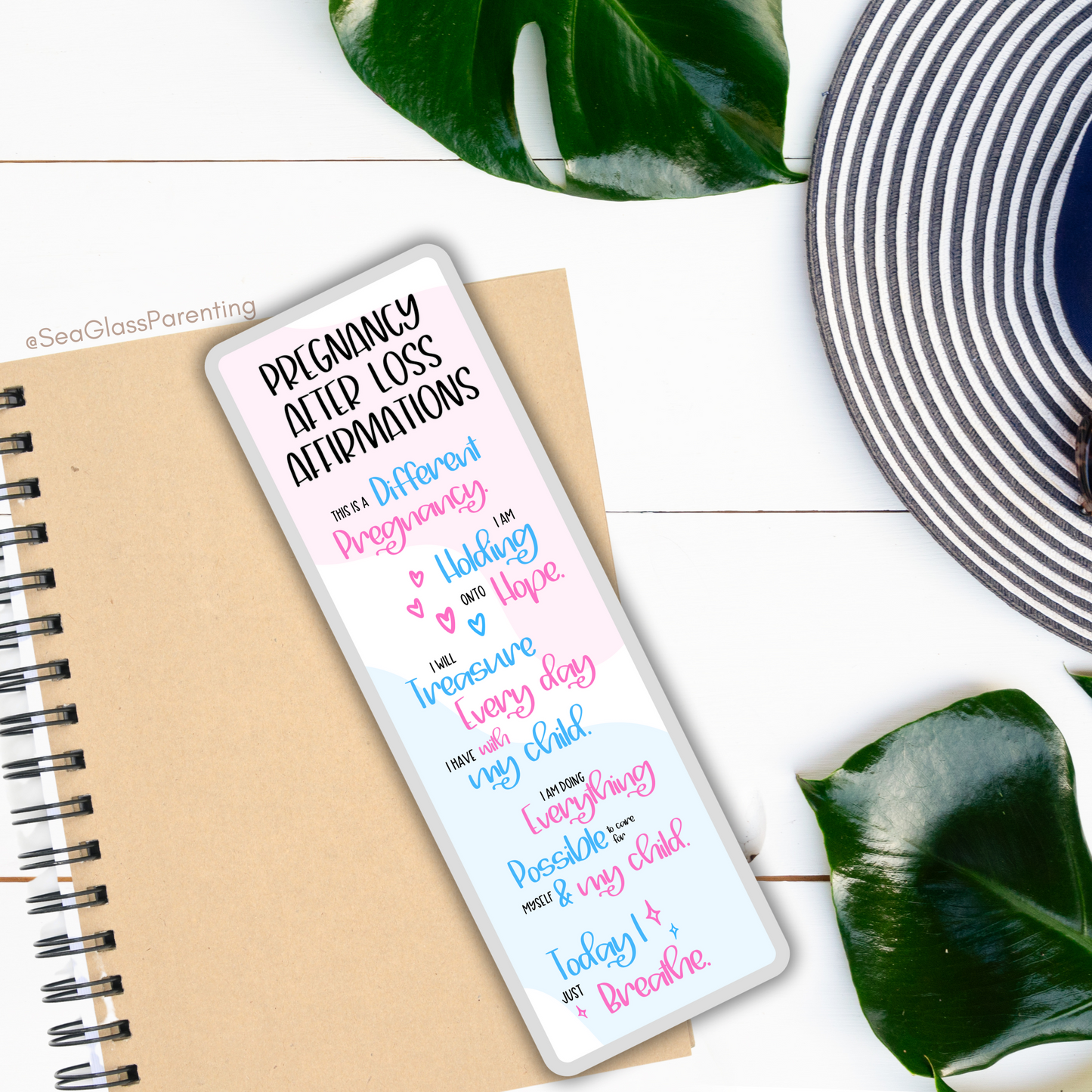 Pregnancy after loss mantras & affirmations—Pregnancy after Loss (laminated bookmark)