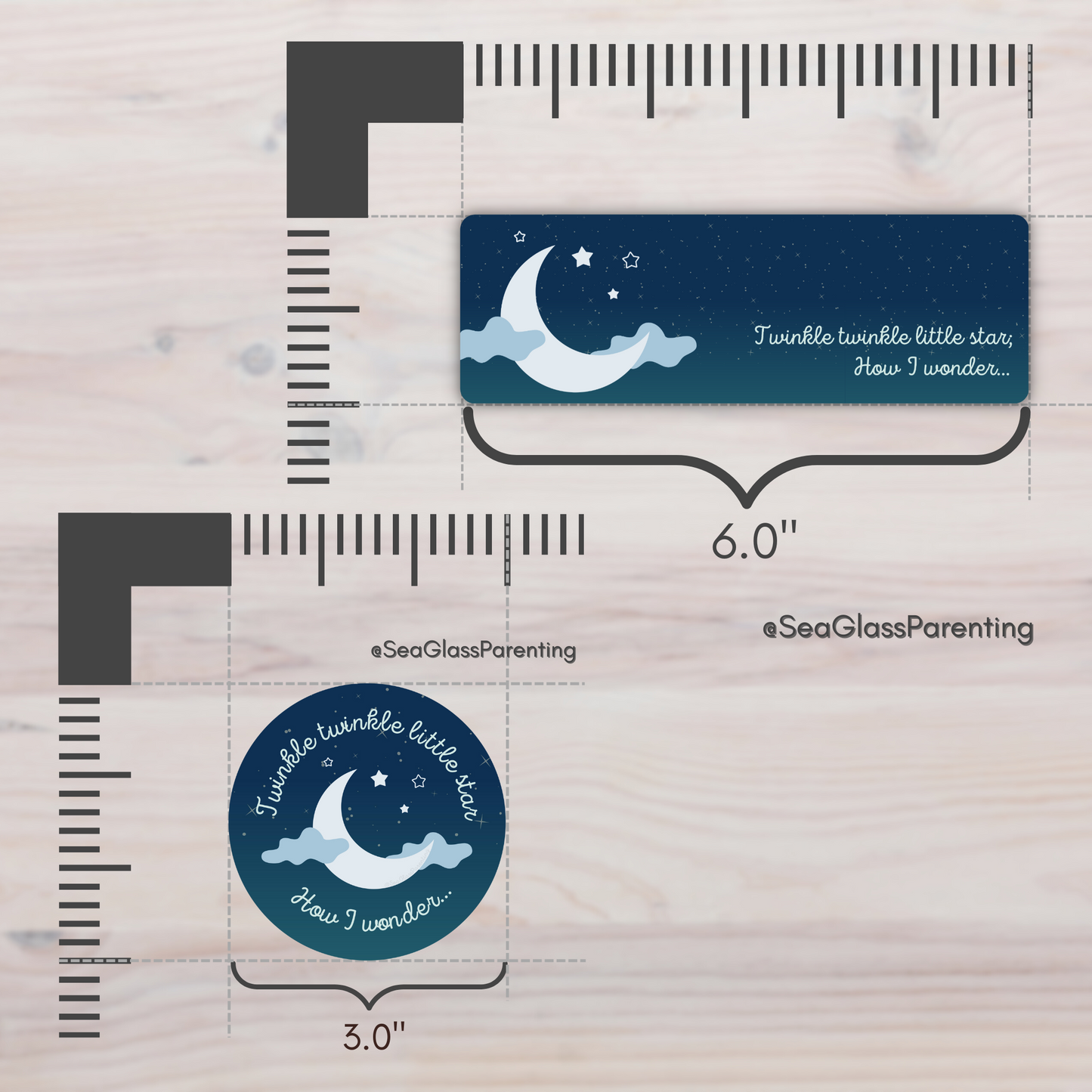 Twinkle twinkle little star, How I wonder so many things about you—Baby Loss Remembrance (laminated bookmark)