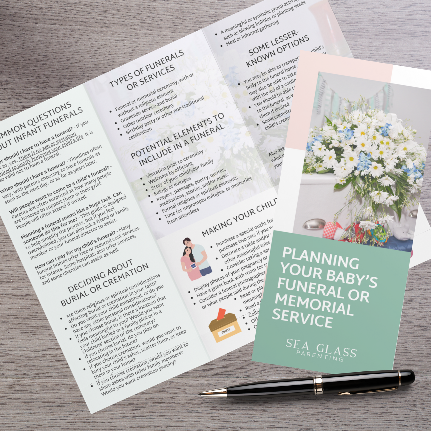 Planning Your Child's Funeral or Memorial Service—Awareness and Remembrance Resources (brochure)