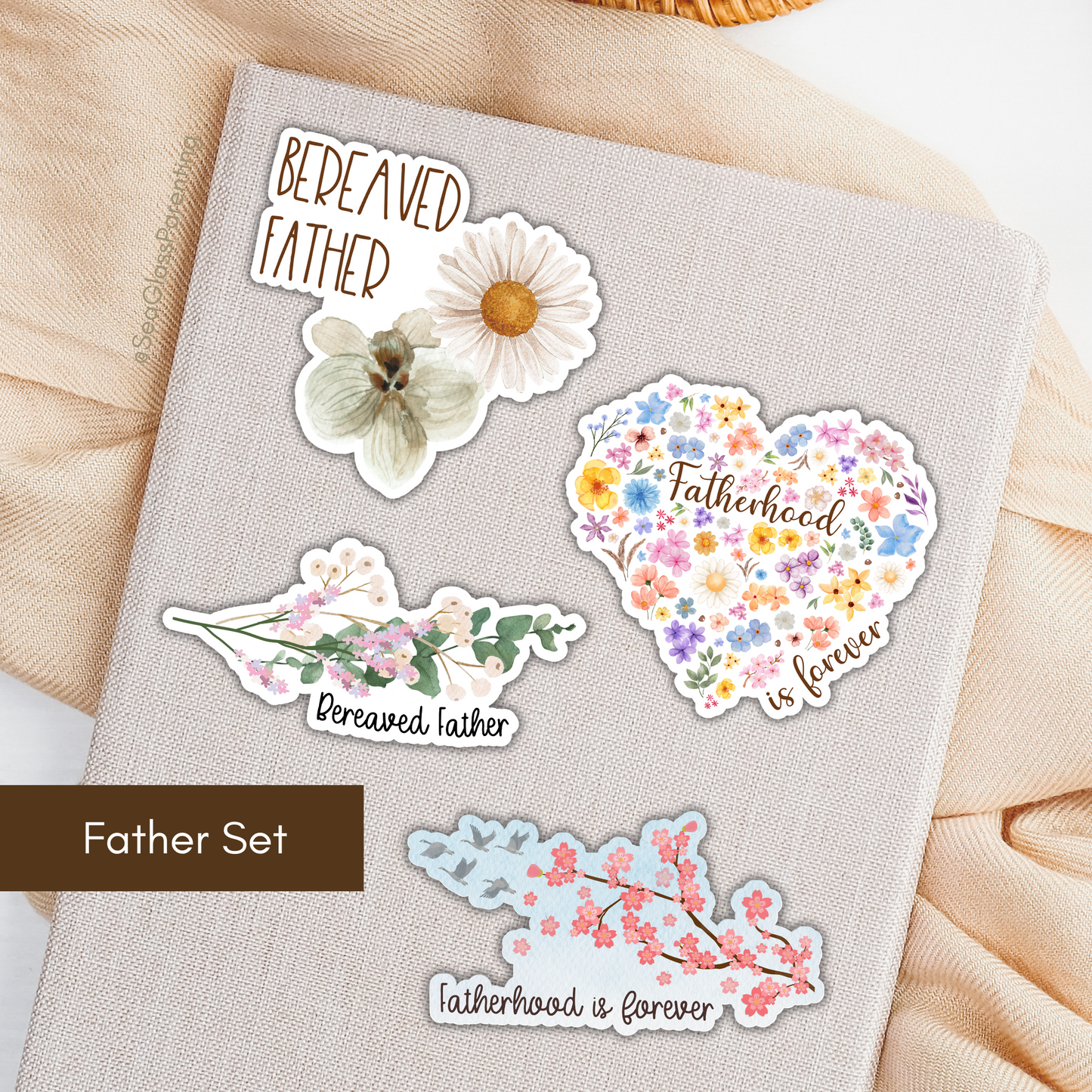 Cherry Blossoms Motherhood/Fatherhood is Forever—I'm a Bereaved Parent (gift set)