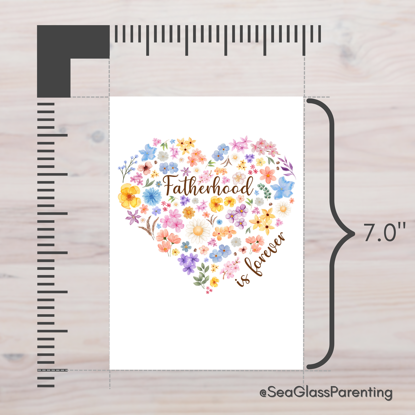 Floral Heart Motherhood/Fatherhood is Forever—Mother's Day, Father's Day (gift set)