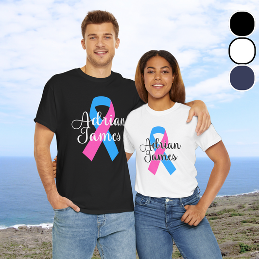 PAIL Awareness Ribbon Personalized w/Child's Name—Baby Loss Awareness and Remembrance (unisex t-shirt)