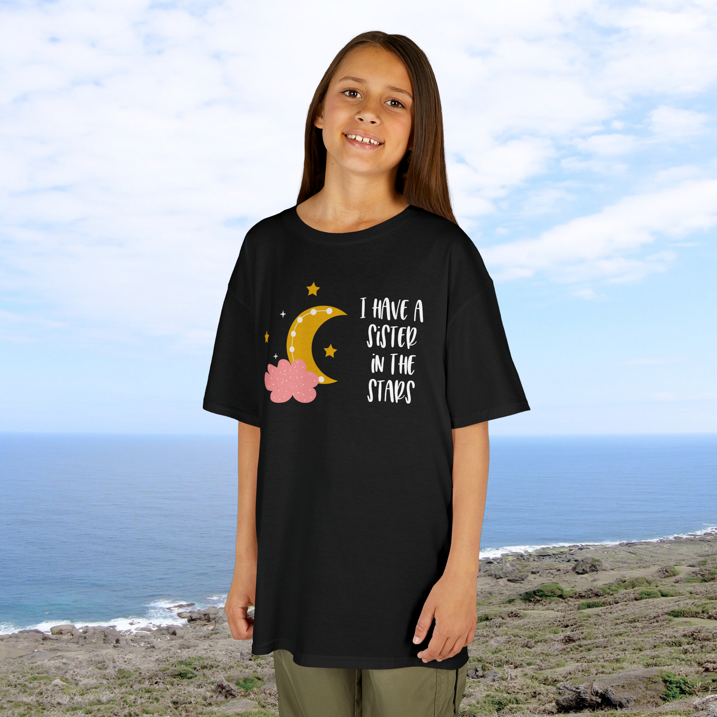 Child in the Stars; I Have a Brother/Sister In the Stars—Baby Loss Sibling Remembrance (unisex child's t-shirt)