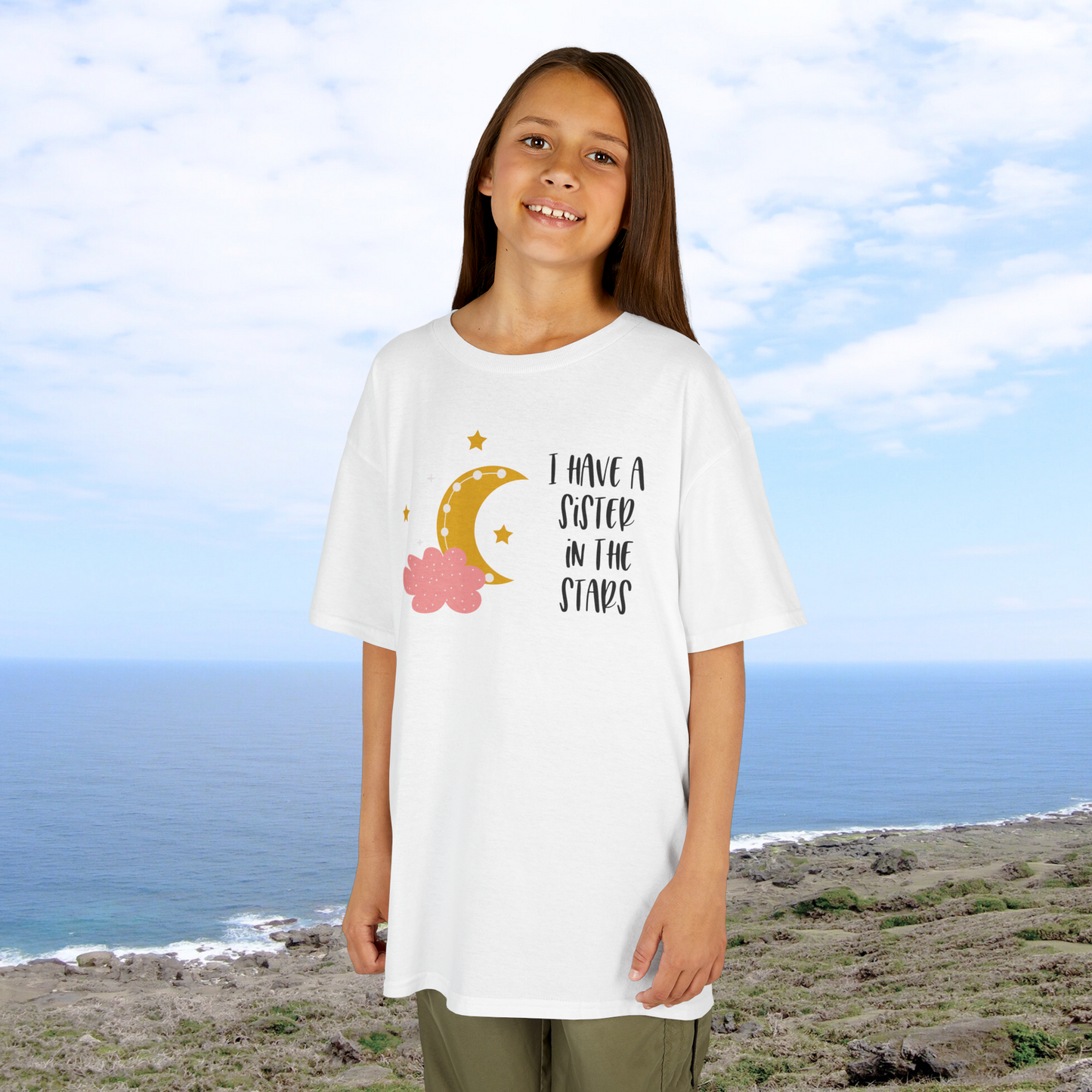 Child in the Stars; I Have a Brother/Sister In the Stars—Baby Loss Sibling Remembrance (unisex child's t-shirt)