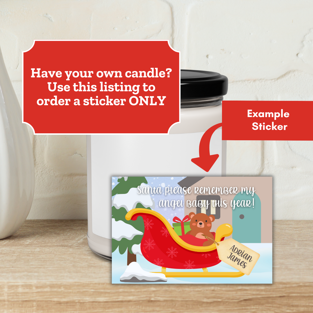 Vinyl Candle Sticker to Apply to Your Own Candle—Baby Loss Remembrance (vinyl sticker)