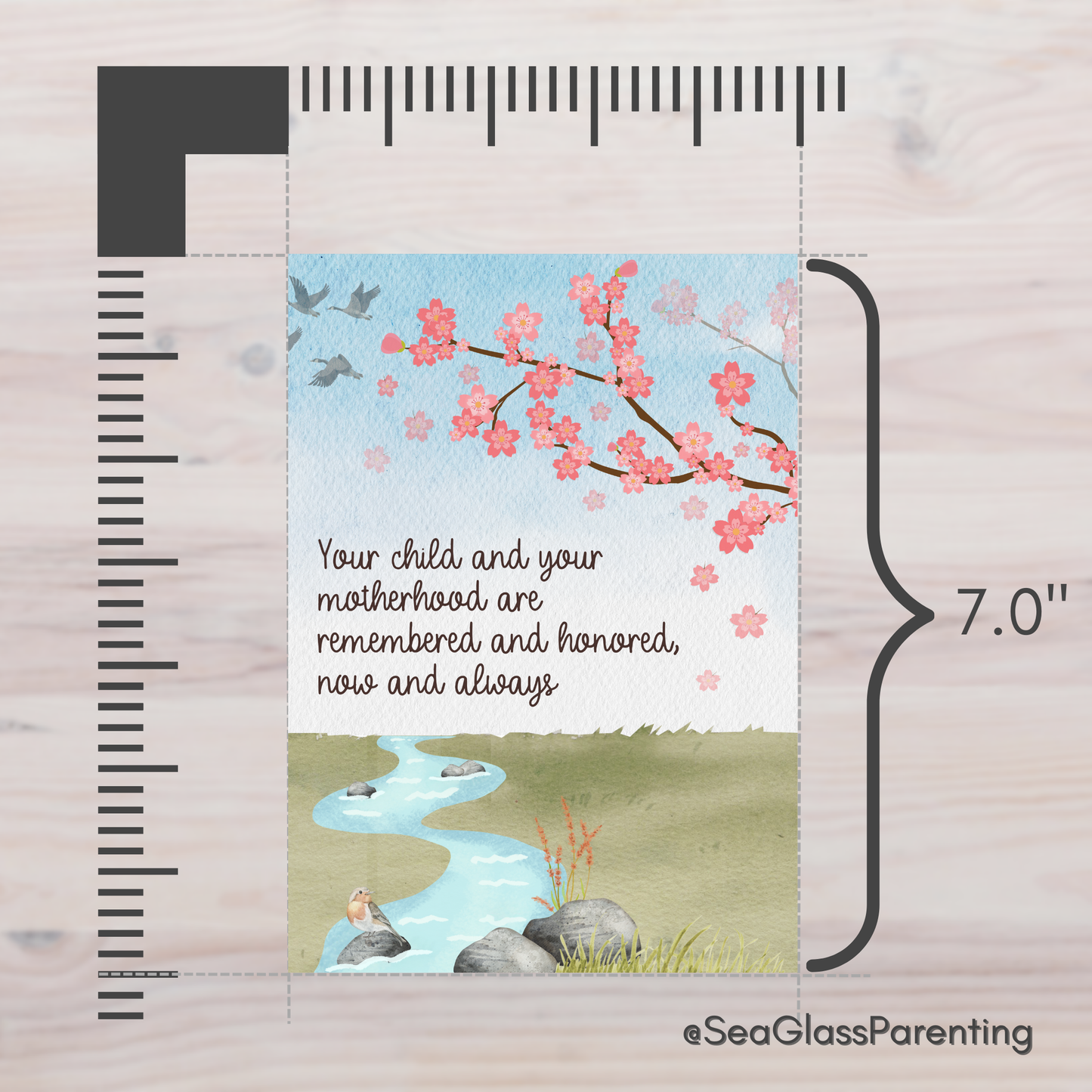 Cherry Blossoms Your child and your motherhood/fatherhood are remembered—Mother's Day, Father's Day (greeting card)