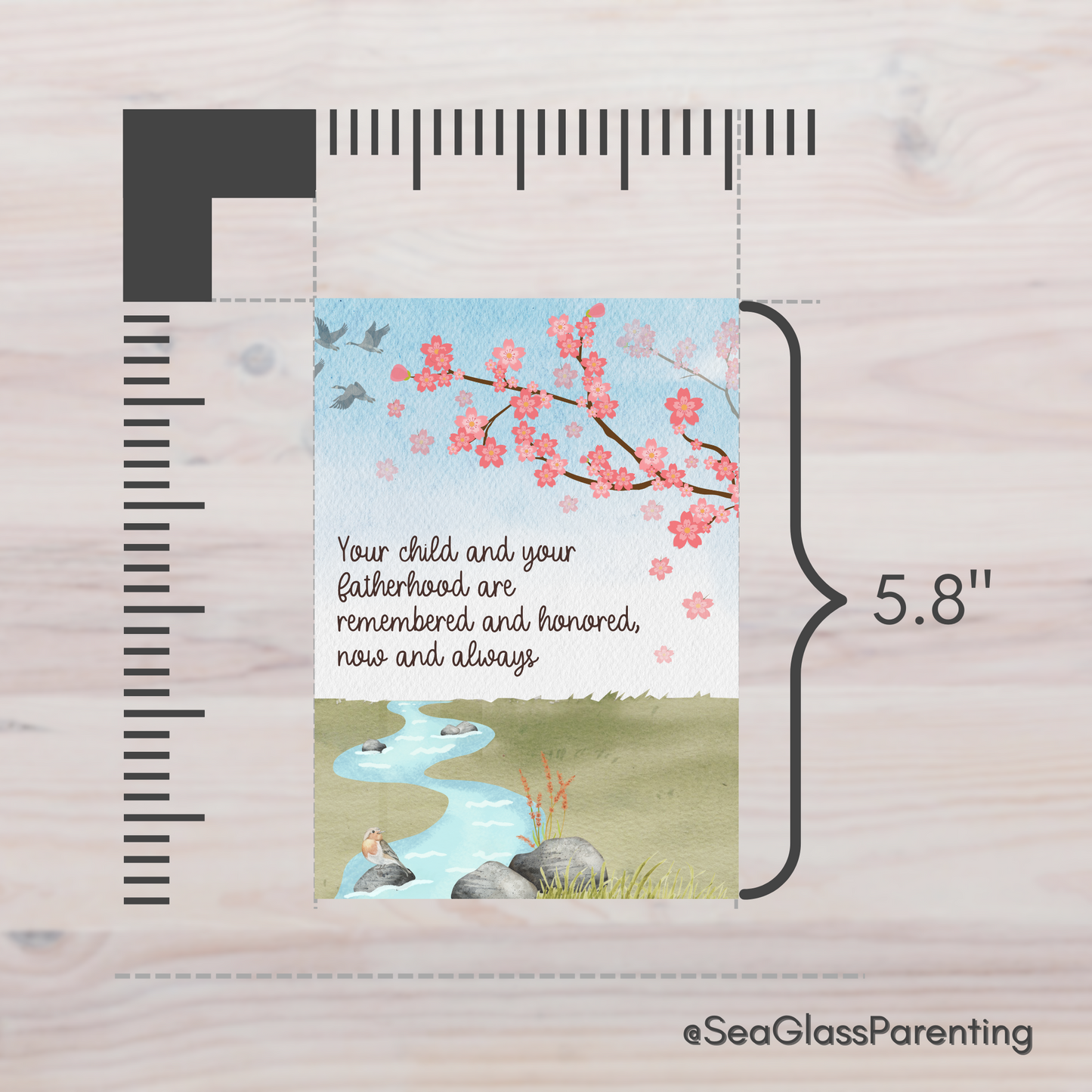 Cherry Blossoms Your child and your motherhood/fatherhood are remembered—Mother's Day, Father's Day (greeting card)