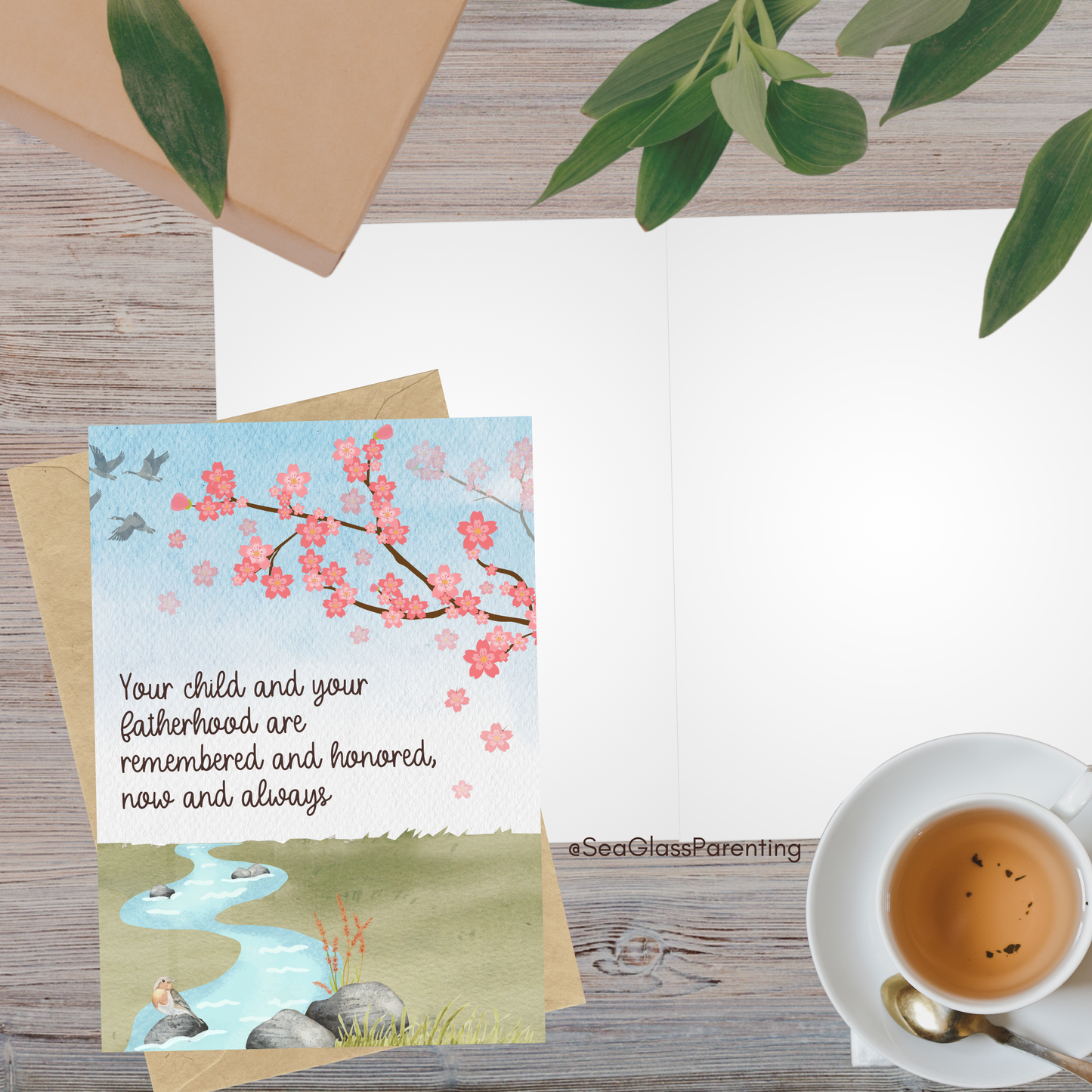 Cherry Blossoms Your child and your motherhood/fatherhood are remembered—Mother's Day, Father's Day (greeting card)