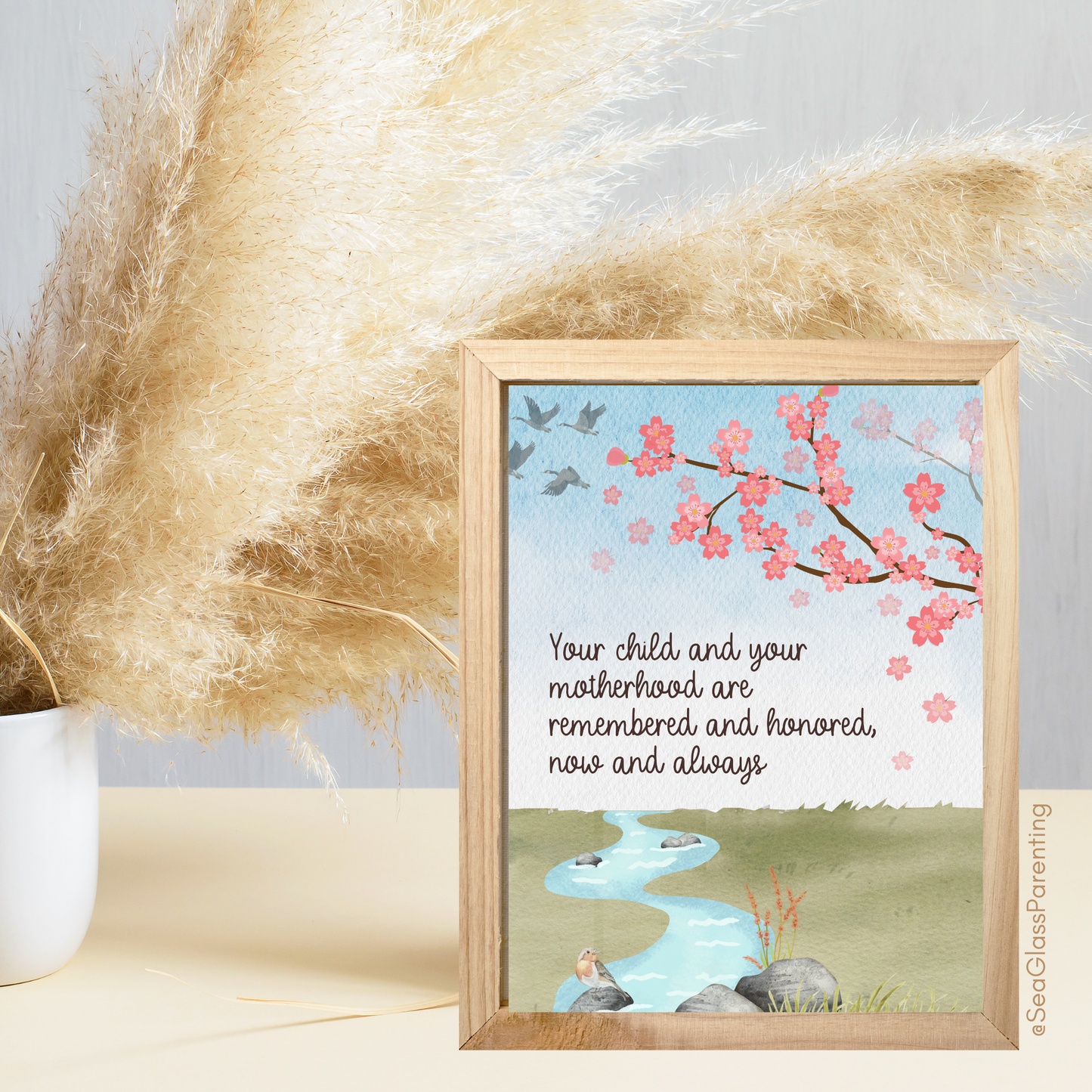 Cherry Blossoms Your child and your motherhood/fatherhood are remembered—Mother's Day, Father's Day (greeting card)