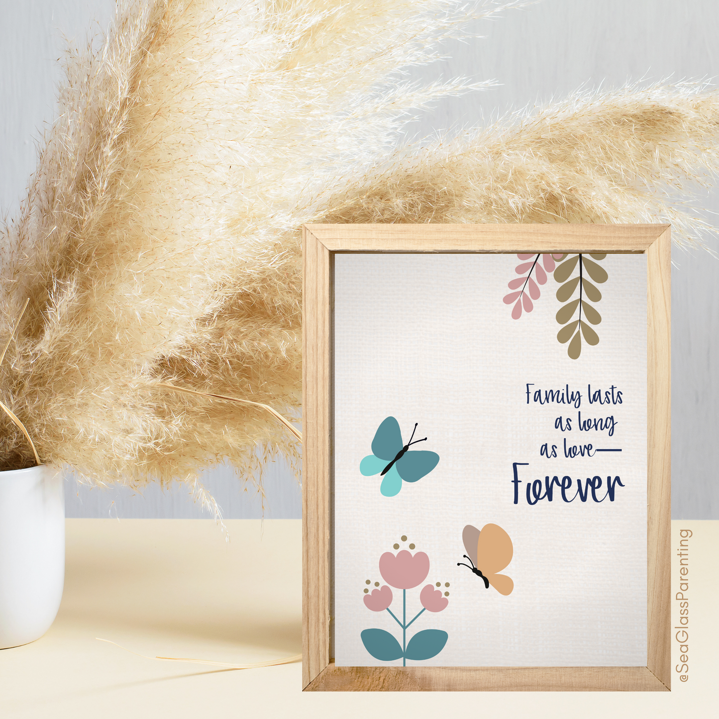 Family lasts as long as love—Forever—Baby loss sympathy & remembrance (greeting card)