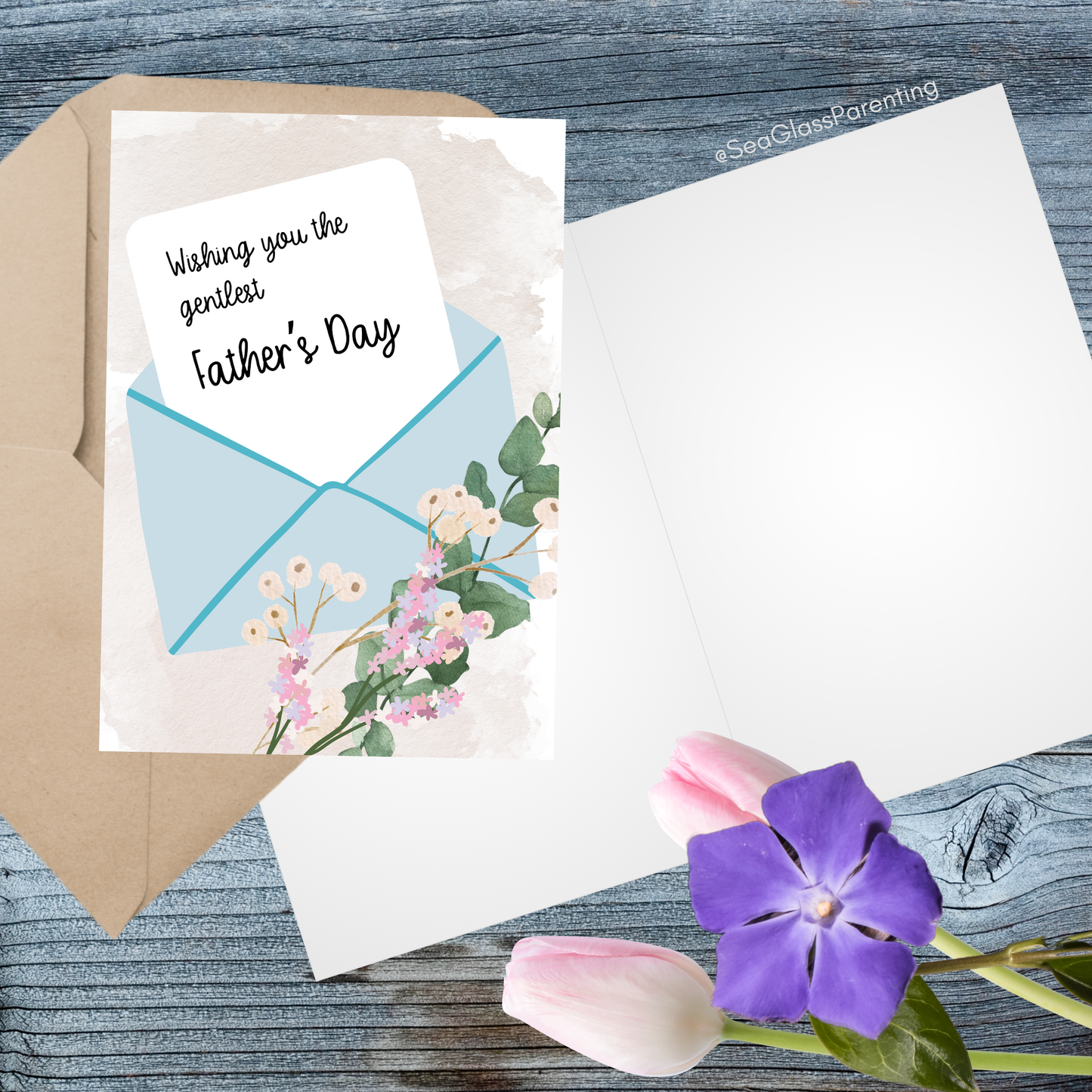 Floral Bouquet Wishing you the Gentlest Mother's Day/Father's Day—Baby Loss Remembrance (greeting card)