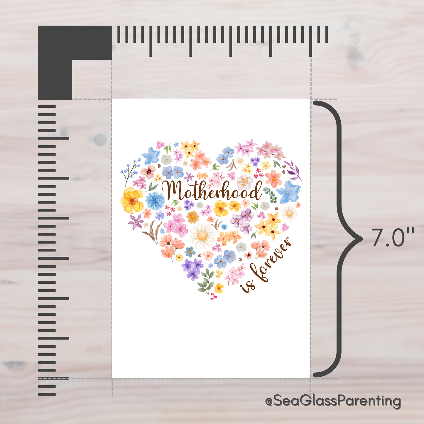 Floral Heart Motherhood/Fatherhood is Forever—Mother's Day, Father's Day (greeting card)