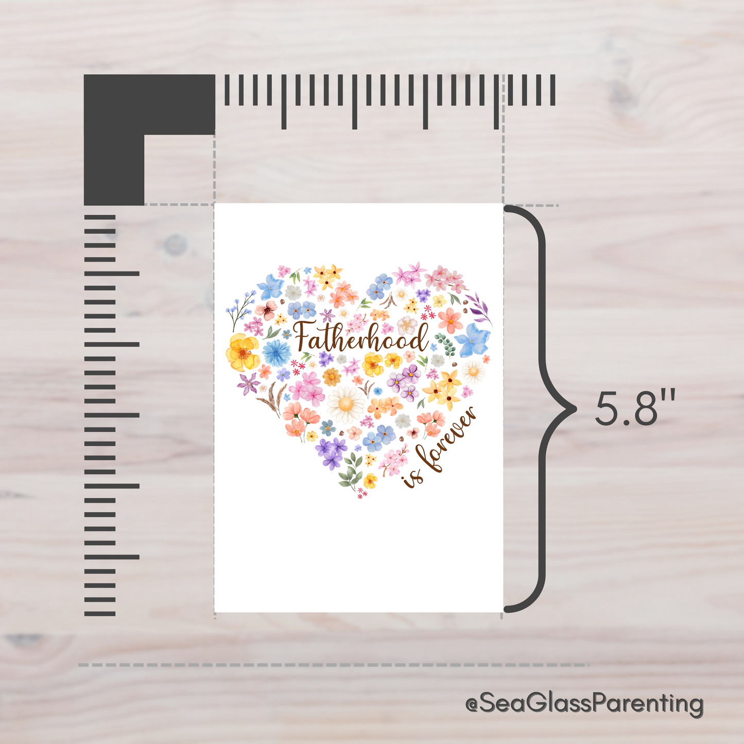 Floral Heart Motherhood/Fatherhood is Forever—Mother's Day, Father's Day (greeting card)