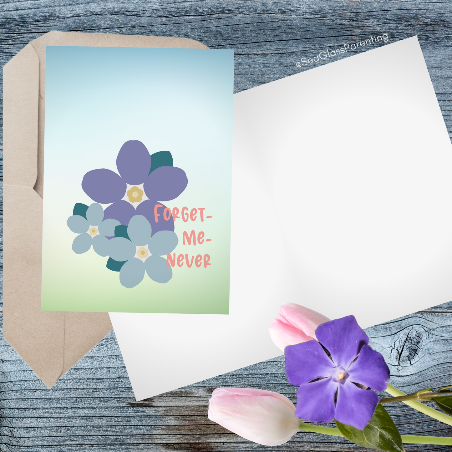 Forget me Never—Baby loss sympathy & remembrance (greeting card)