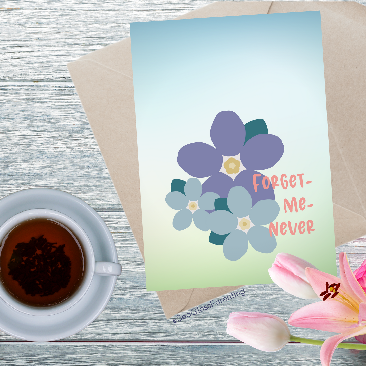 Forget me Never—Baby loss sympathy & remembrance (greeting card)