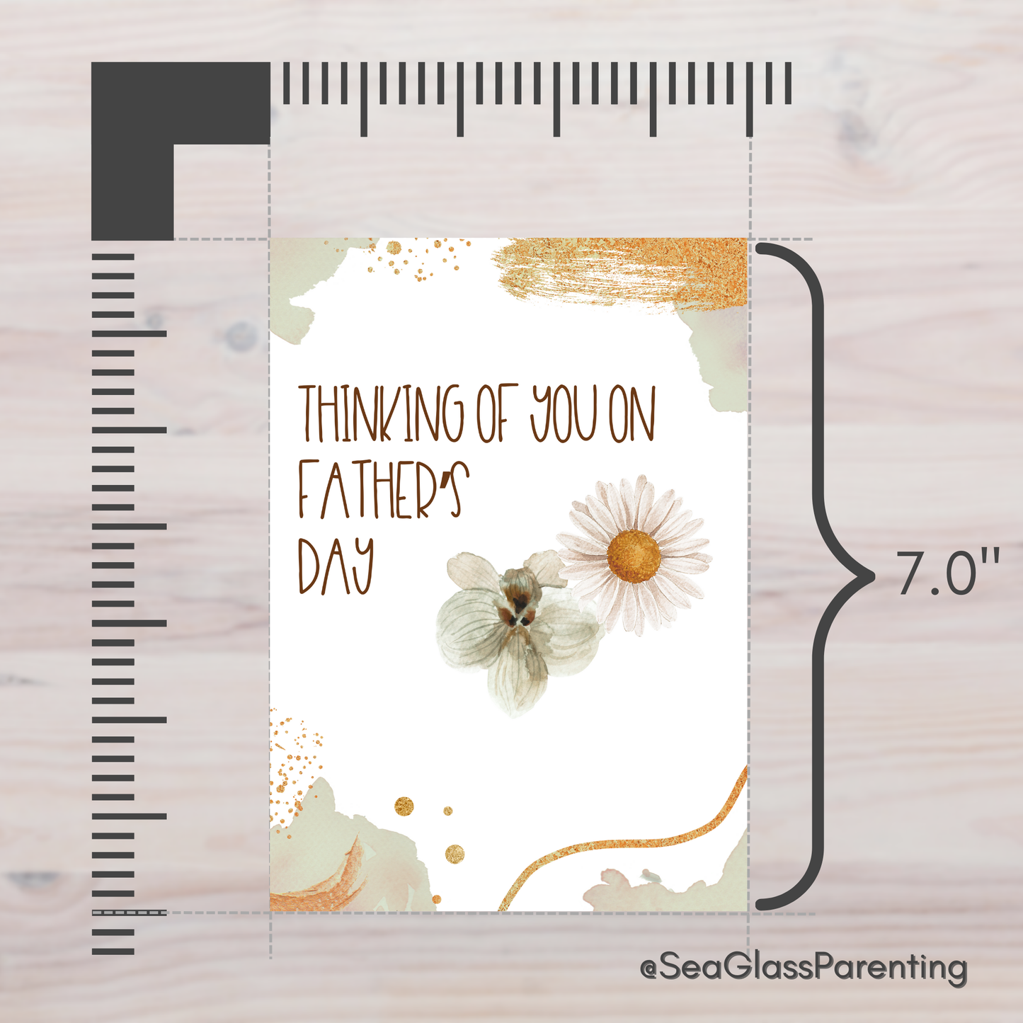 Gold Florals Thinking of you on Mother's Day/Father's Day—Baby Loss Remembrance (greeting card)