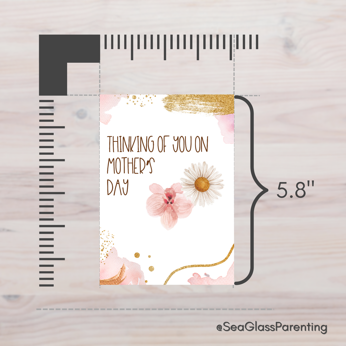 Gold Florals Thinking of you on Mother's Day/Father's Day—Baby Loss Remembrance (greeting card)