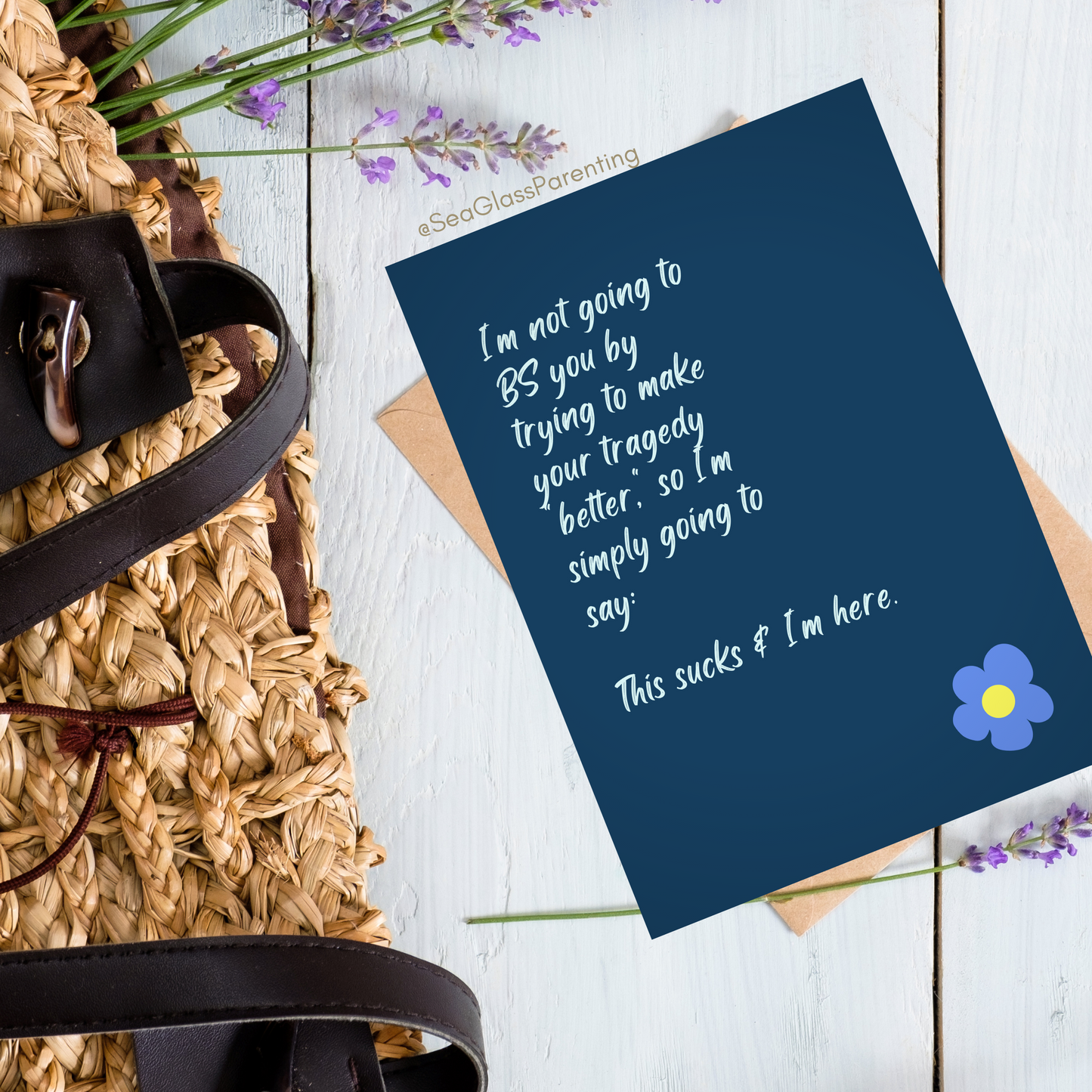 I'm not going to BS by trying to make your tragedy "better"—Baby loss sympathy & remembrance (greeting card)