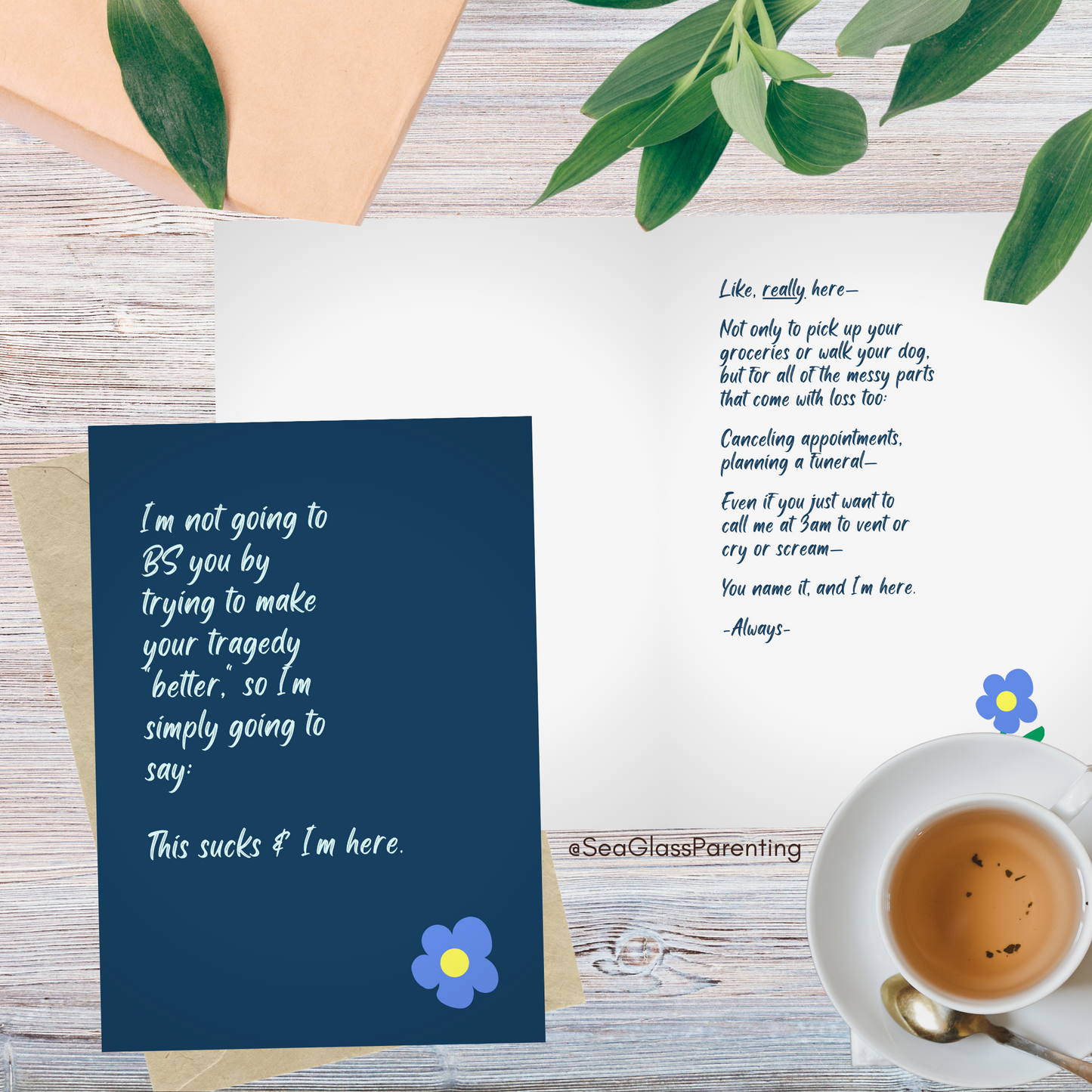 I'm not going to BS by trying to make your tragedy "better"—Baby loss sympathy & remembrance (greeting card)