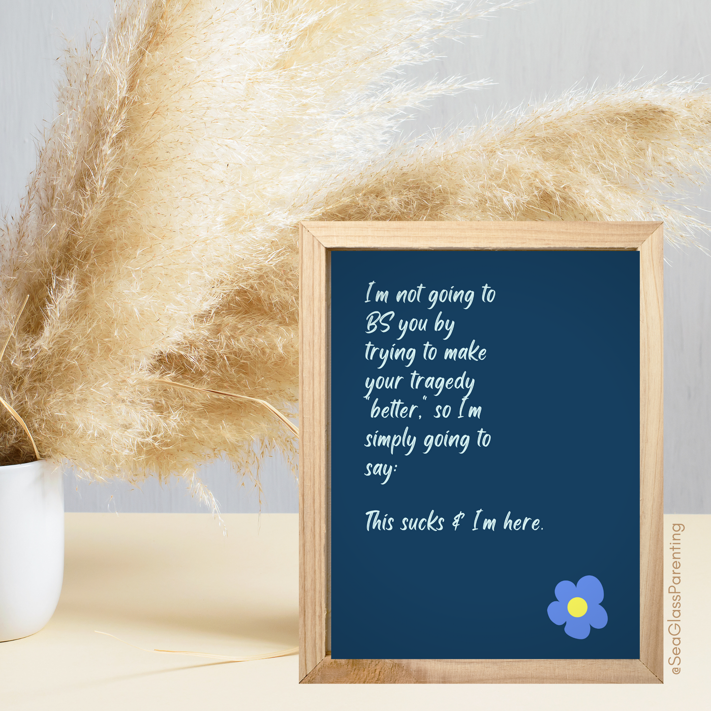 I'm not going to BS by trying to make your tragedy "better"—Baby loss sympathy & remembrance (greeting card)