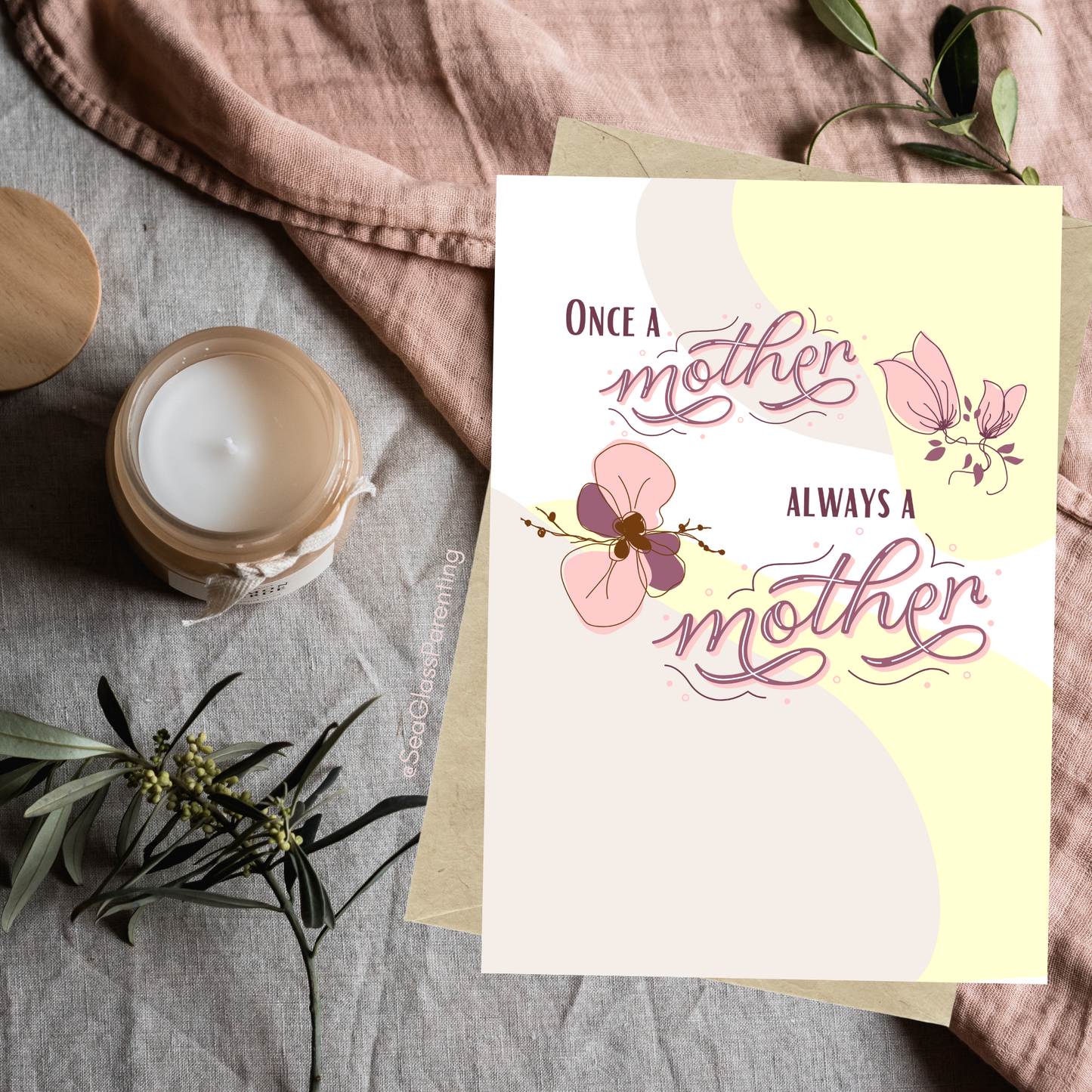 Once a Mother, Always a Mother (Blank inside)—Mothers Day (greeting card)