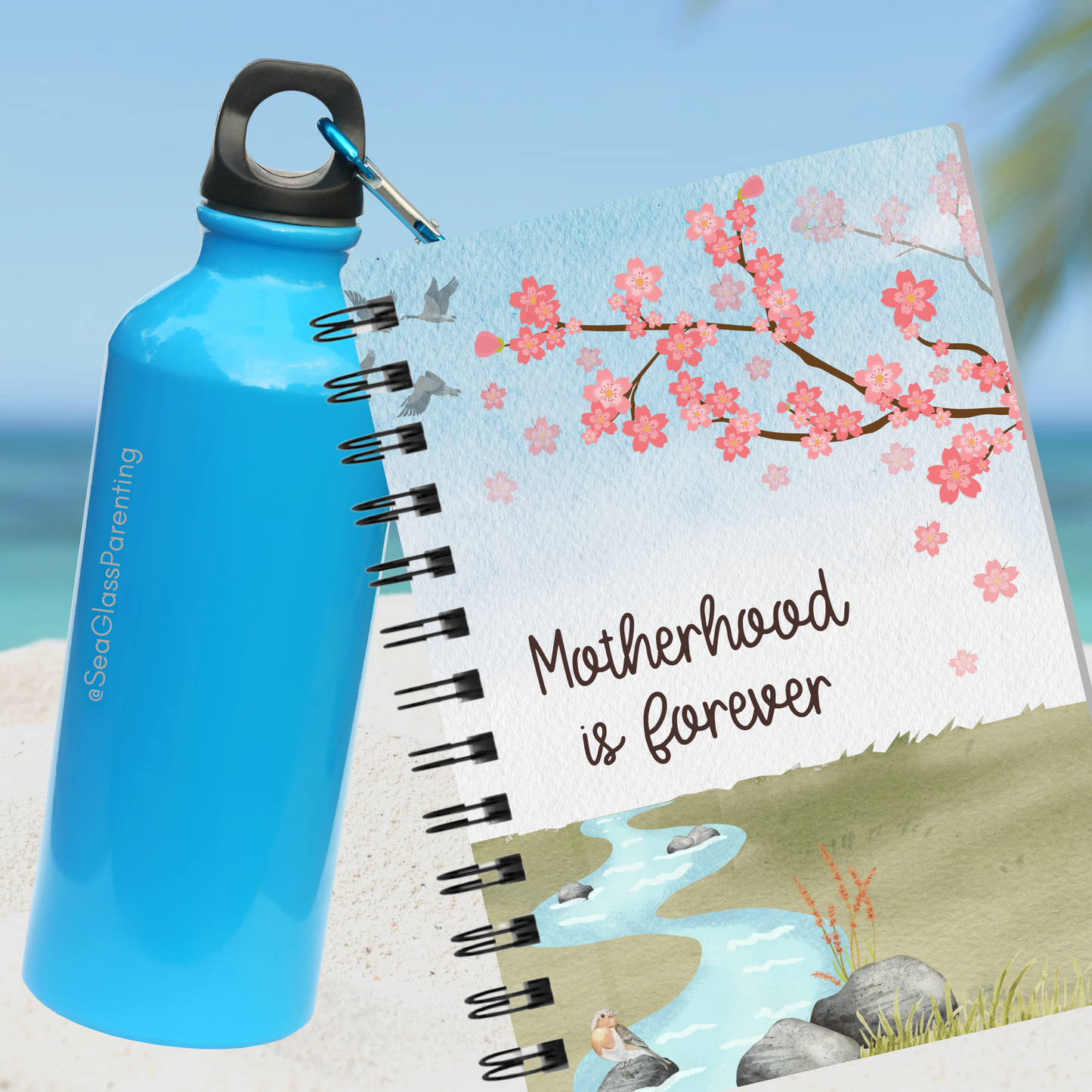 Cherry Blossoms Motherhood/Fatherhood is Forever—Mother's Day, Father's Day (spiral journal notebook)