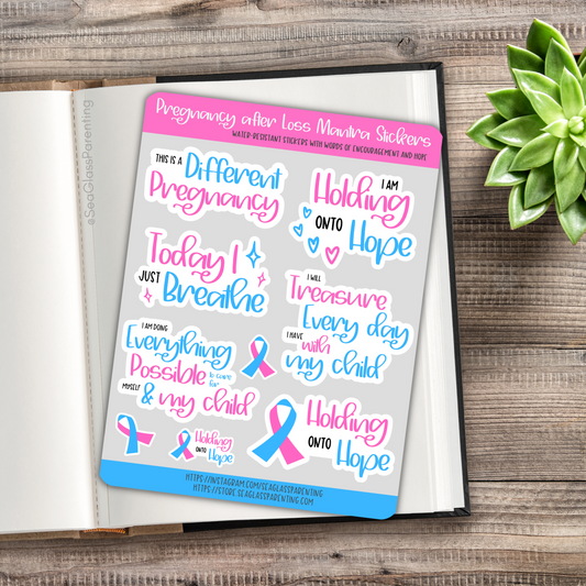 Pregnancy after Loss Affirmations (vinyl sticker sheet)