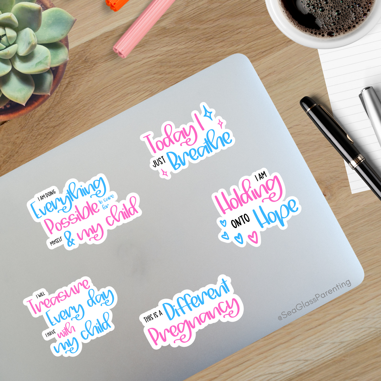 Pregnancy after Loss Affirmations (vinyl sticker sheet)