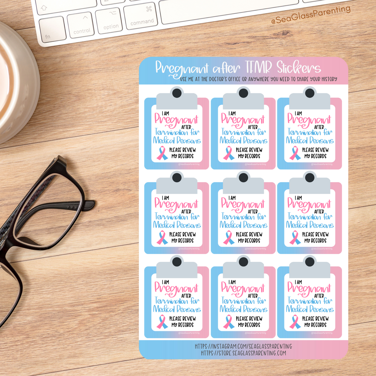 Pregnant after Loss Doctor's Office stickers (paper sticker sheet)