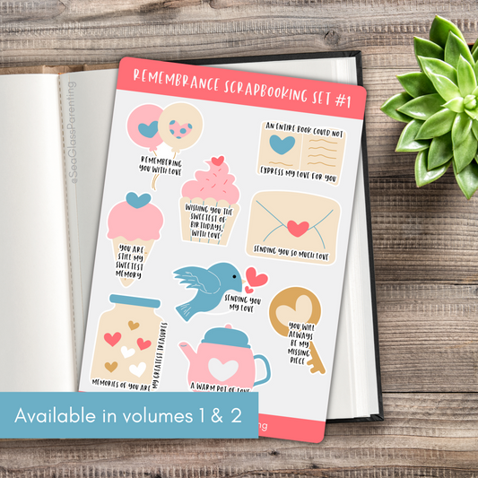 Remembrance scrapbooking set volume 1 (vinyl sticker sheet)