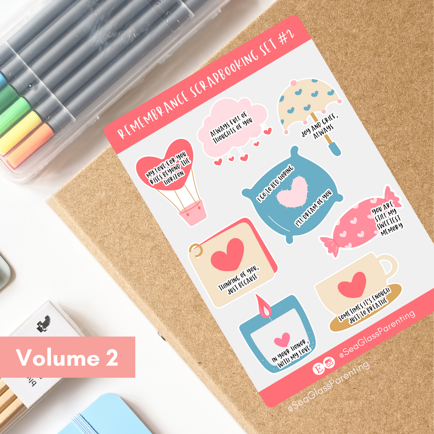 Remembrance scrapbooking set volume 1 (vinyl sticker sheet)