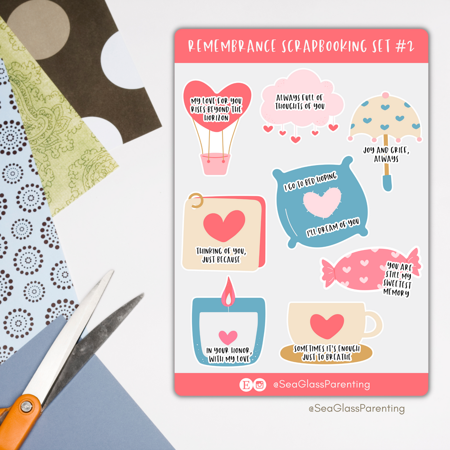 Remembrance scrapbooking set volume 2 (vinyl sticker sheet)