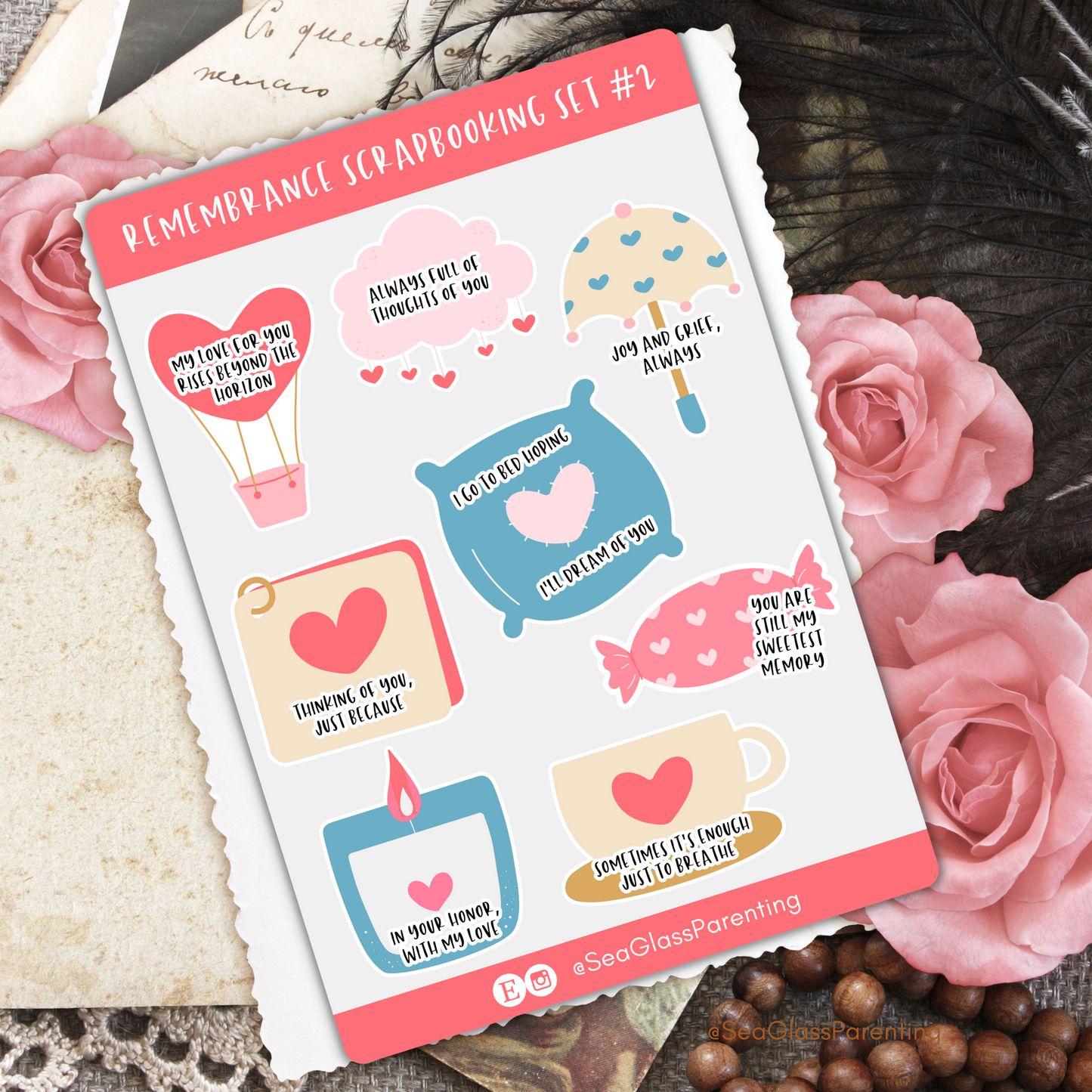 Remembrance scrapbooking set volume 2 (vinyl sticker sheet)