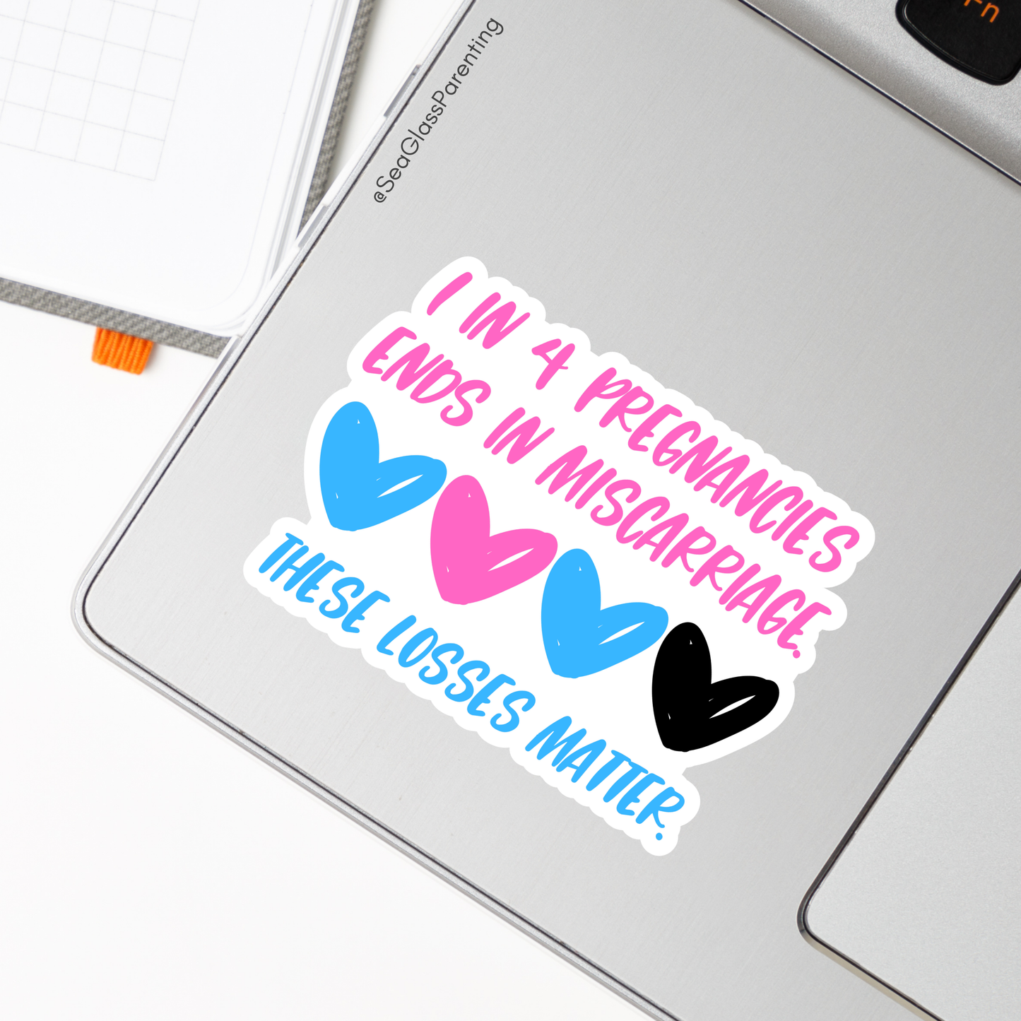 1 in 4 Pregnancies ends in Miscarriage—Baby Loss Awareness and Remembrance (vinyl sticker)